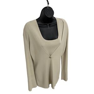 Adrian Vittadini Beige Sweater Set